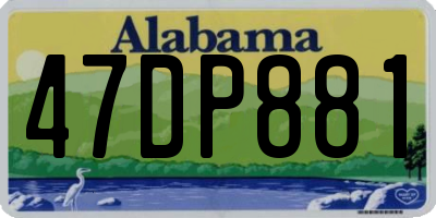 AL license plate 47DP881
