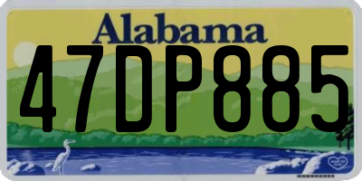 AL license plate 47DP885