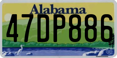 AL license plate 47DP886