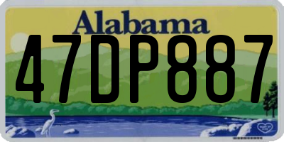 AL license plate 47DP887