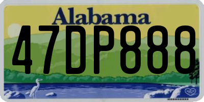 AL license plate 47DP888