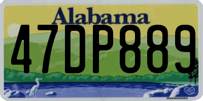 AL license plate 47DP889