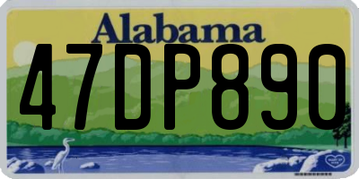 AL license plate 47DP890