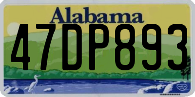 AL license plate 47DP893