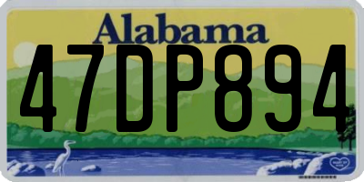 AL license plate 47DP894