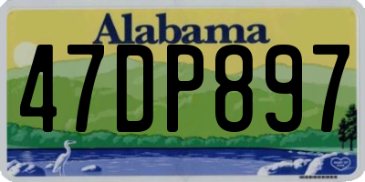 AL license plate 47DP897