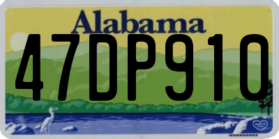 AL license plate 47DP910