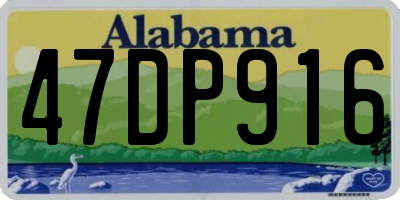 AL license plate 47DP916