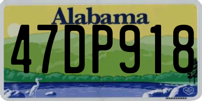 AL license plate 47DP918