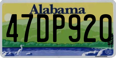 AL license plate 47DP920