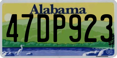 AL license plate 47DP923