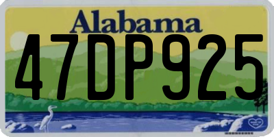 AL license plate 47DP925