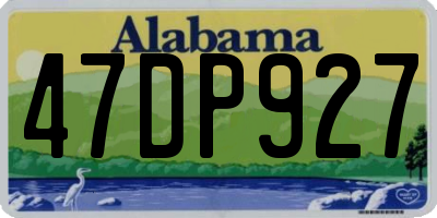 AL license plate 47DP927