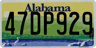 AL license plate 47DP929