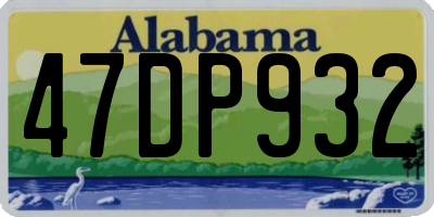AL license plate 47DP932
