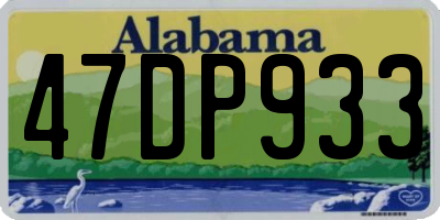 AL license plate 47DP933
