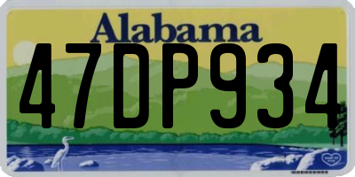 AL license plate 47DP934