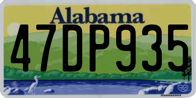 AL license plate 47DP935