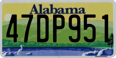 AL license plate 47DP951