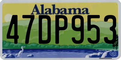 AL license plate 47DP953