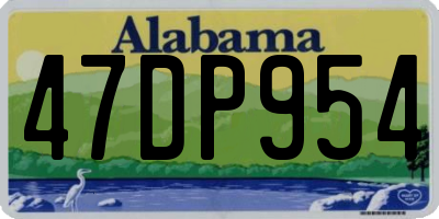 AL license plate 47DP954