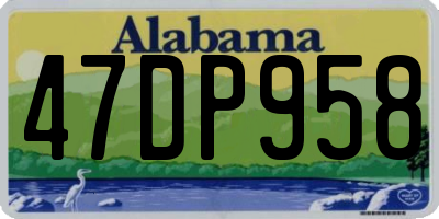 AL license plate 47DP958