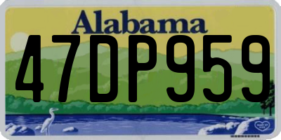 AL license plate 47DP959