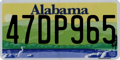 AL license plate 47DP965