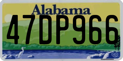AL license plate 47DP966