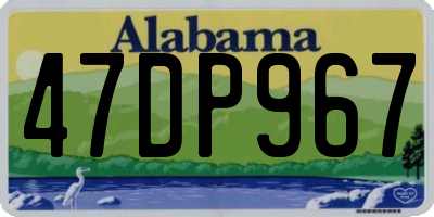 AL license plate 47DP967