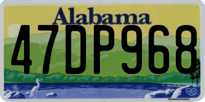AL license plate 47DP968