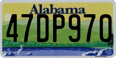 AL license plate 47DP970