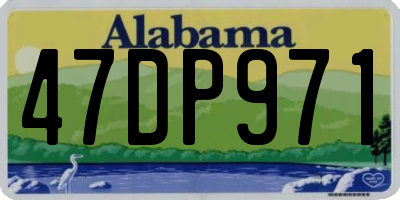 AL license plate 47DP971