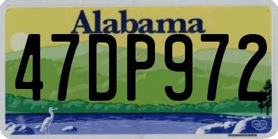 AL license plate 47DP972