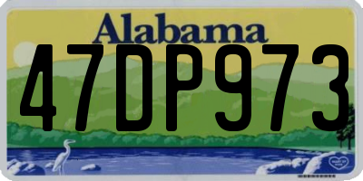 AL license plate 47DP973