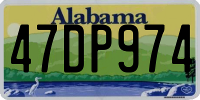 AL license plate 47DP974