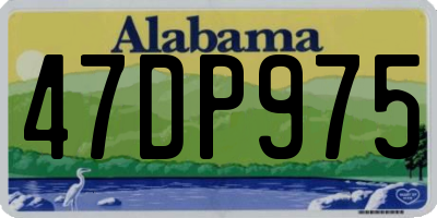 AL license plate 47DP975