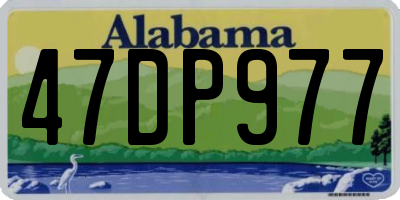 AL license plate 47DP977