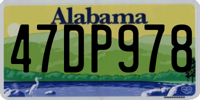 AL license plate 47DP978