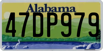 AL license plate 47DP979