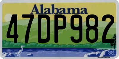 AL license plate 47DP982