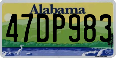 AL license plate 47DP983