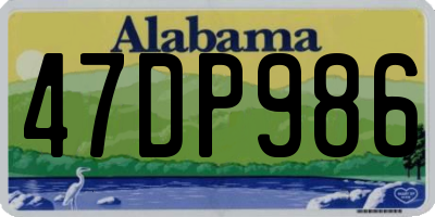 AL license plate 47DP986