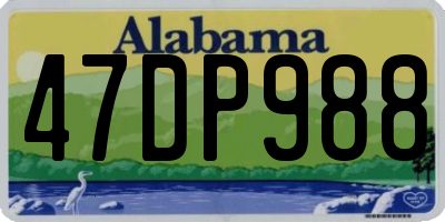 AL license plate 47DP988