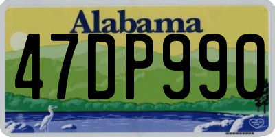 AL license plate 47DP990