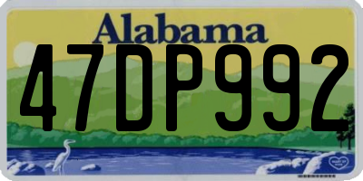 AL license plate 47DP992