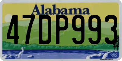 AL license plate 47DP993