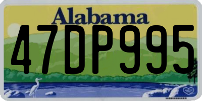 AL license plate 47DP995