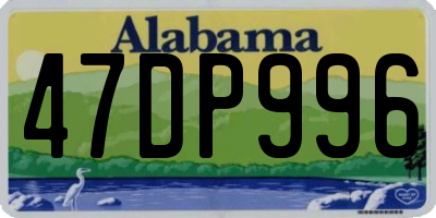 AL license plate 47DP996
