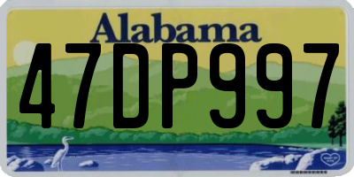 AL license plate 47DP997